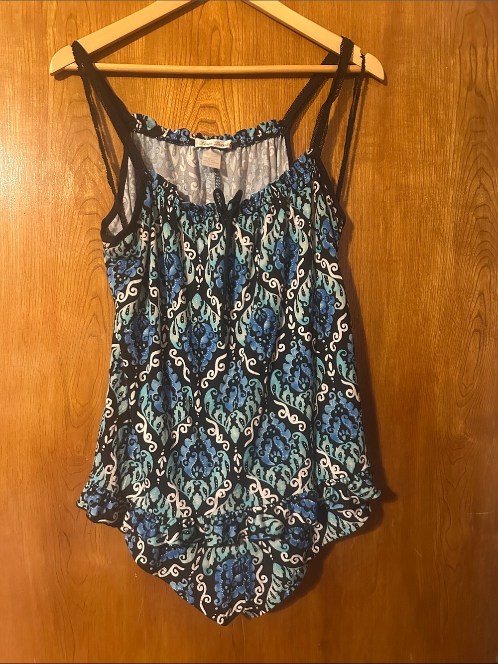 Blue Patterned Women's Sleep Set